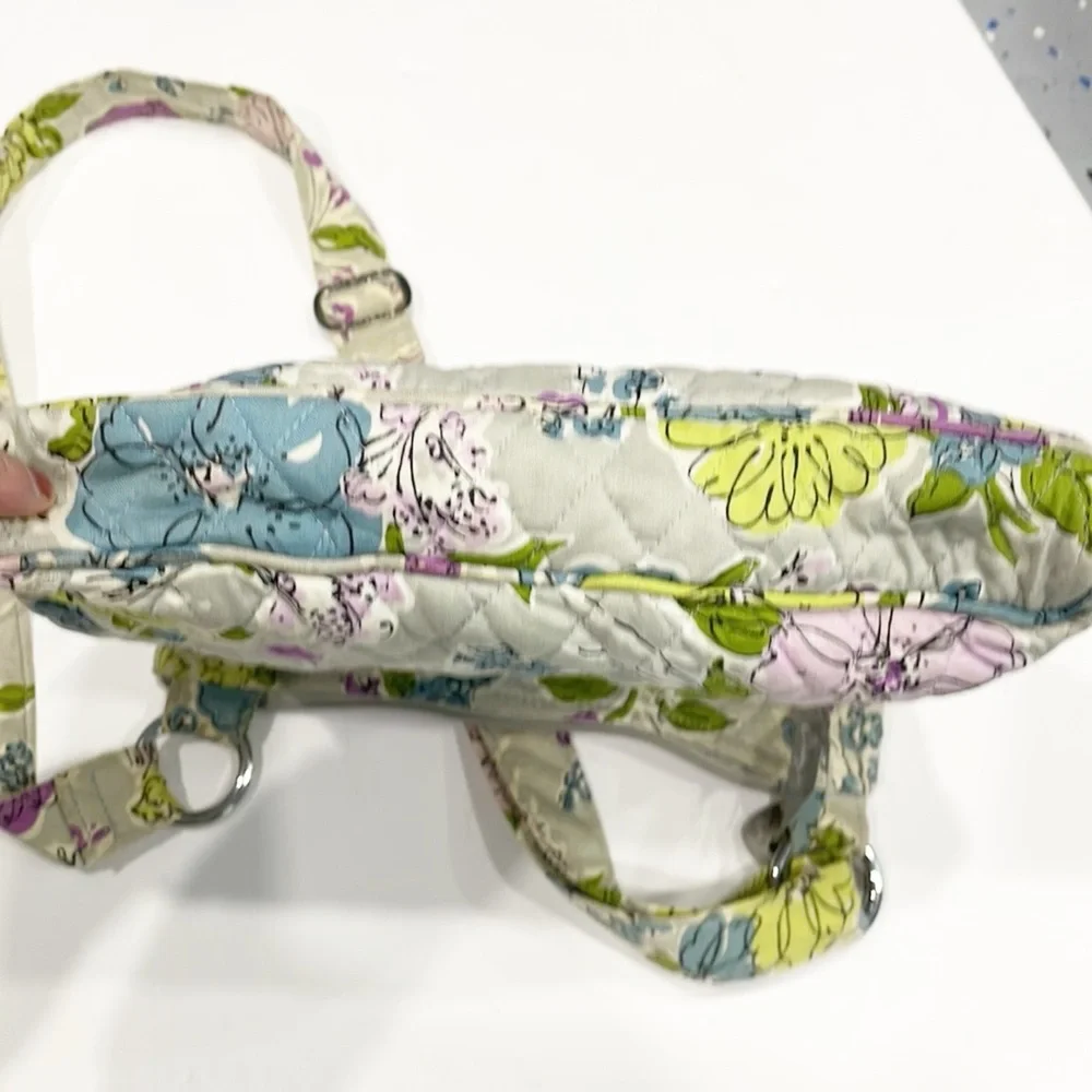 Vera Bradley RARE Watercolor Floral Crossbody Bag + Wallet Fabric zipper closure
